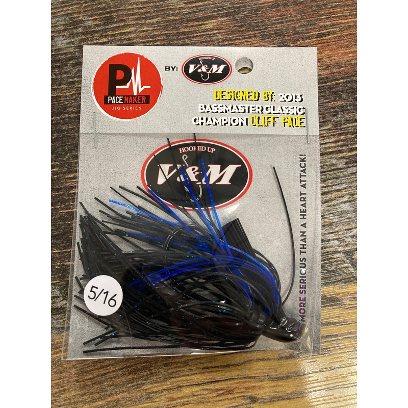 V&M Skipping Jig 5/16 oz. Black Blue