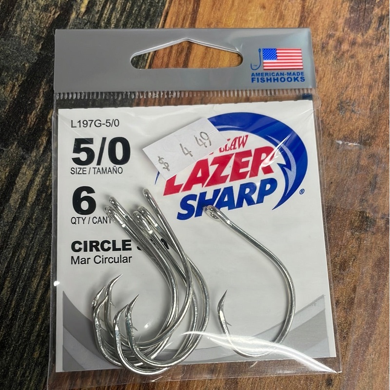 Eagle Claw Lazer Sharp Hooks 5/0