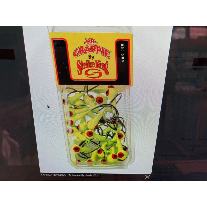 Mr Crappie Jig Heads 1/32 oz. Chartreuse