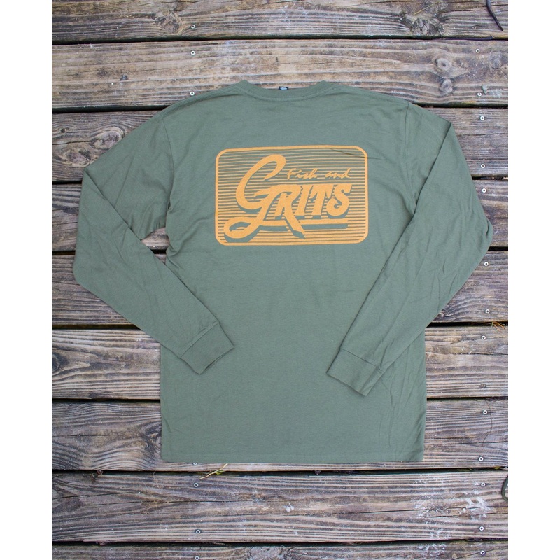 Fish and Grits Long Sleeve Logo Tee