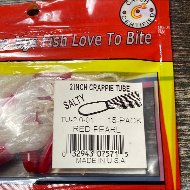 Arkie 2 Crappie Tube Red/Pearl