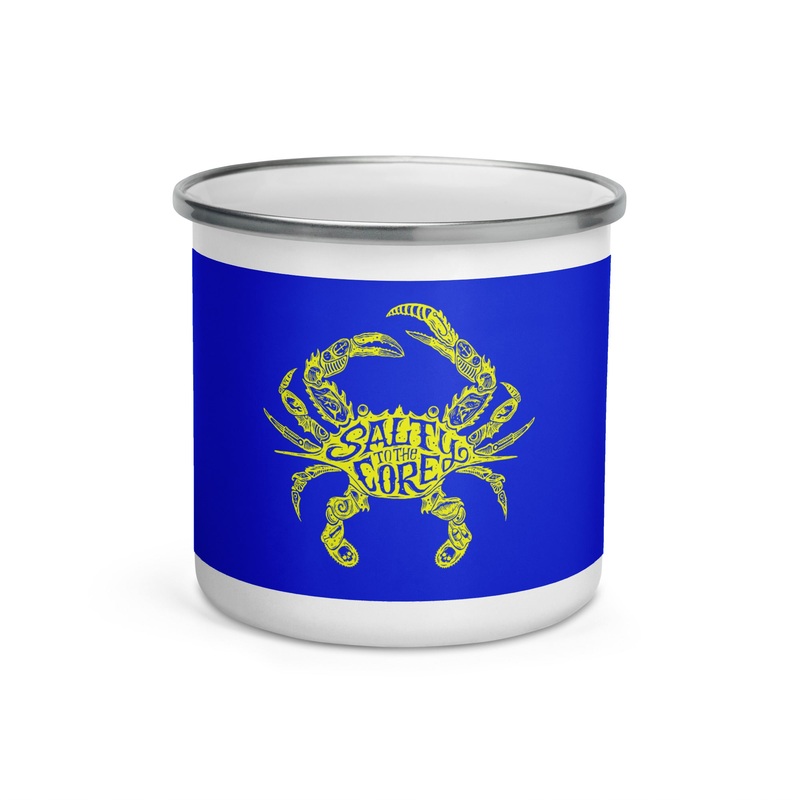 The Official “Salty To The Core” Salty Crab 12 oz Enamel Mug