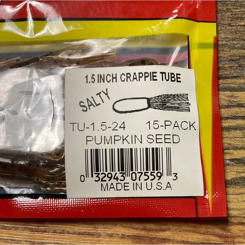 Arkie 1.5 Crappie Tube Pumpkin Seed