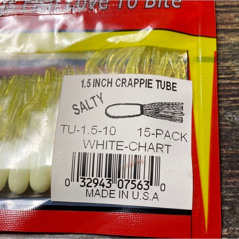 Arkie 1.5 Crappie Tube White-Chart