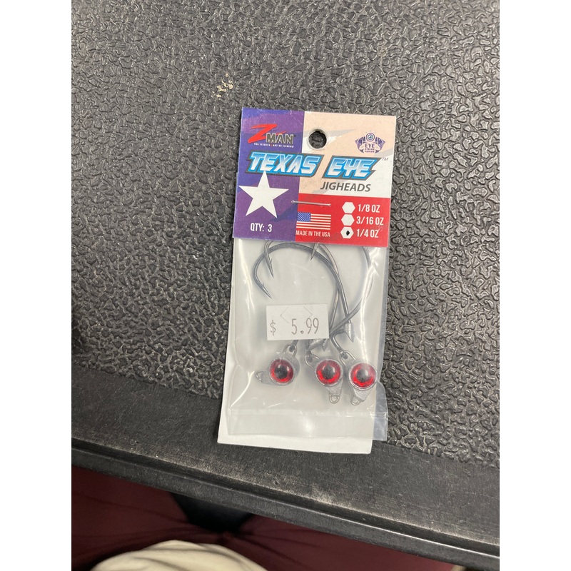 Z Man Texas Eye Red Jig Head 1/4 oz