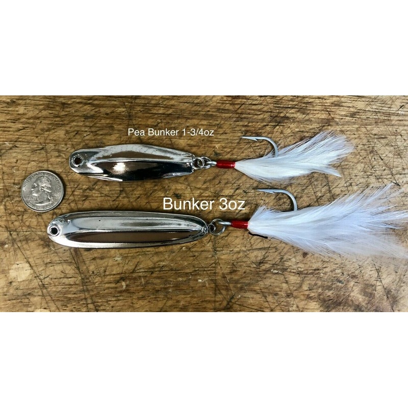 “Charlie Graves Lures”  Combo Pack: 1) Peanut Bunker 1-3/4oz   1) Bunker 3oz