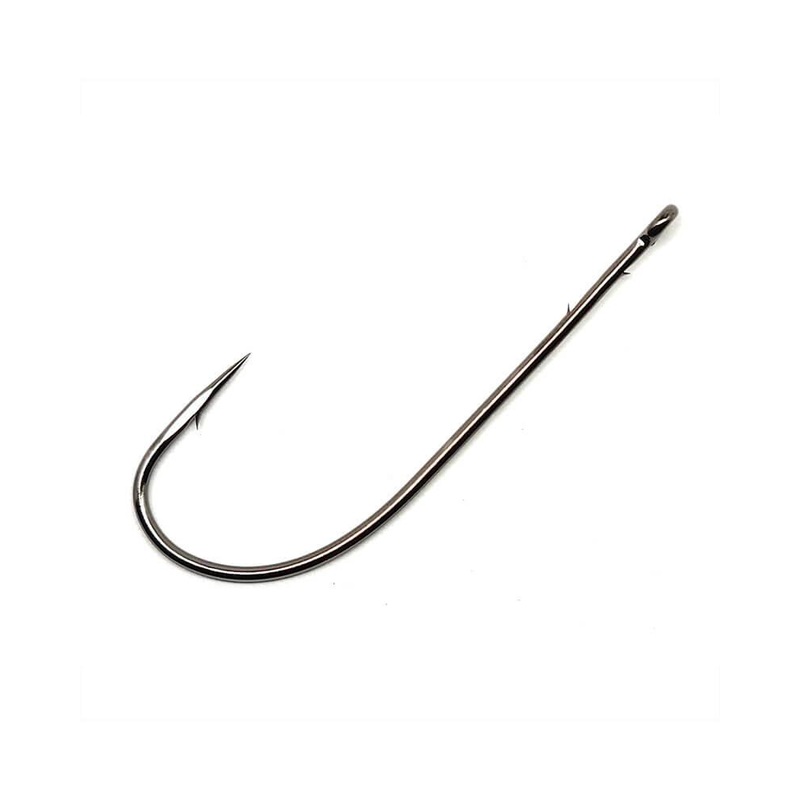 Gamakatsu Worm Straight Shank O’Shaughnessy Bend Hooks NS Black