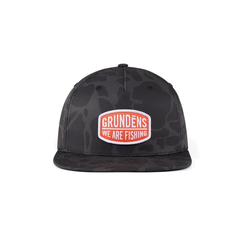 Grundens We Are Fishing Camo Trucker Hat