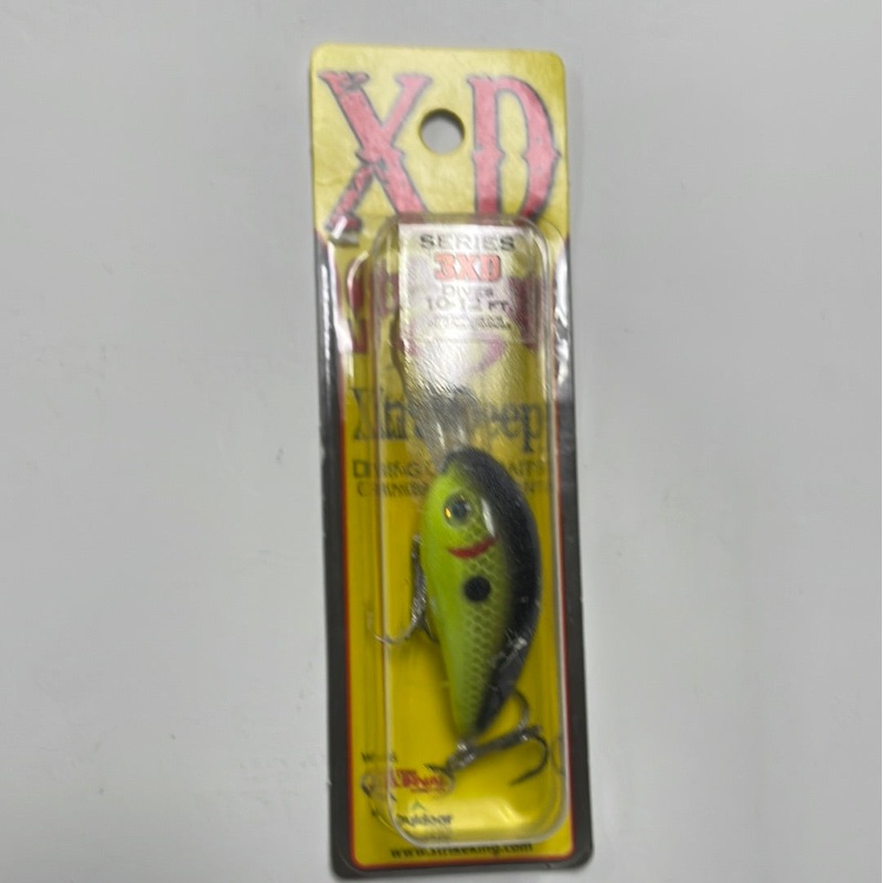 Strike King 3XD Dives 10-12 Black Back Chartreuse