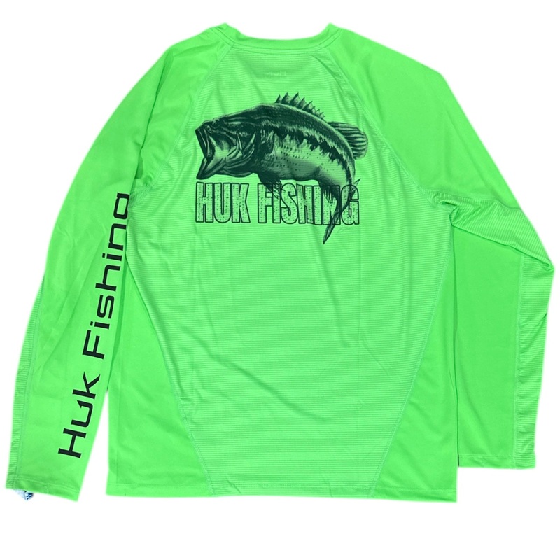 HUK Icon KC Graphic LS Crew L green