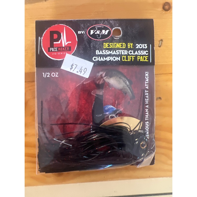 V&M Pacemaker Lightning 1/2 oz. Black Red Scale