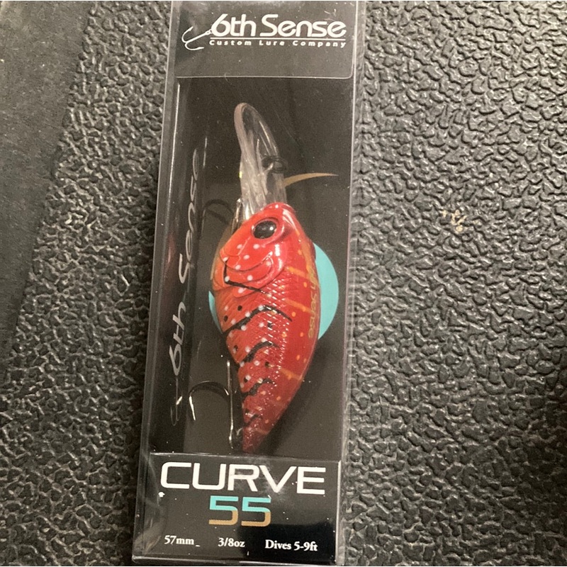 6th Sense Curve 55 – 3/8 oz. Crimson Craw