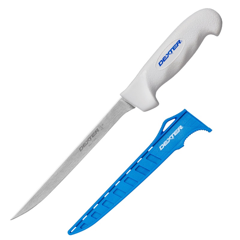 Dexter Outdoors SG133-7EG 7″ SofGrip Wide Fillet Knife w/ Edge Guard