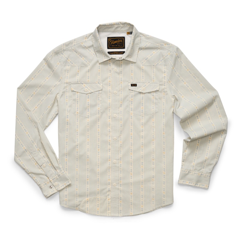 Howler Brothers H Bar B Tech Longsleeve – Mosquero Stripe : Off White