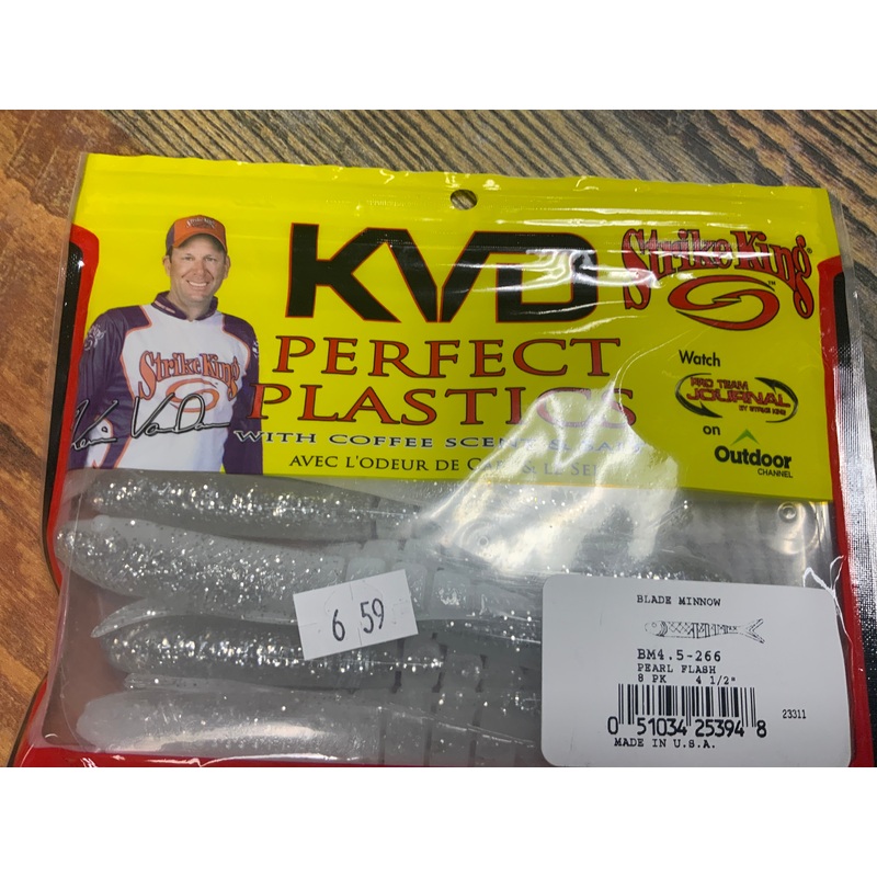 Strike King Blade Minnow 4.5″ Pearl Flash