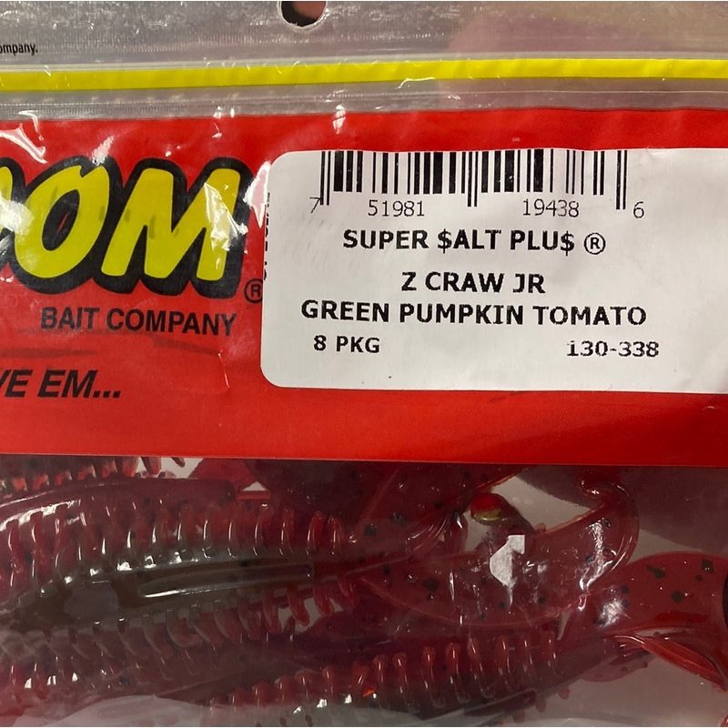 Zoom Z Craw Jr. – Green Pumpkin Tomato