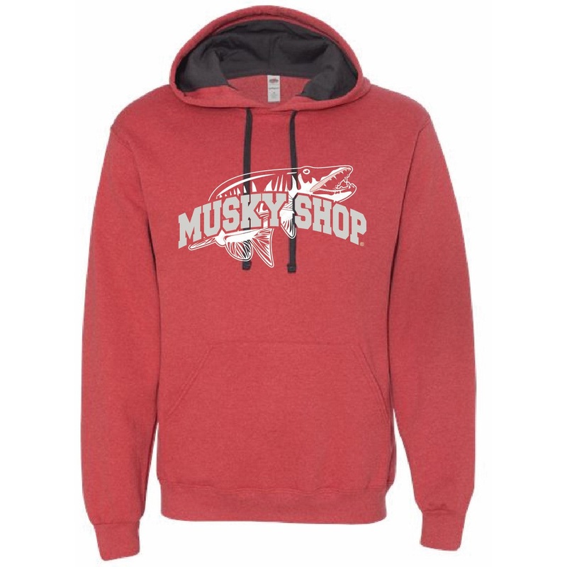 Musky Shop Fruit Of The Loom Sofspun Hoodie Brick Heather