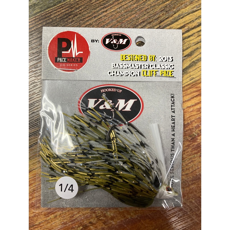 V&M Pulse Swim Jig 1/4 oz. Bar Fish