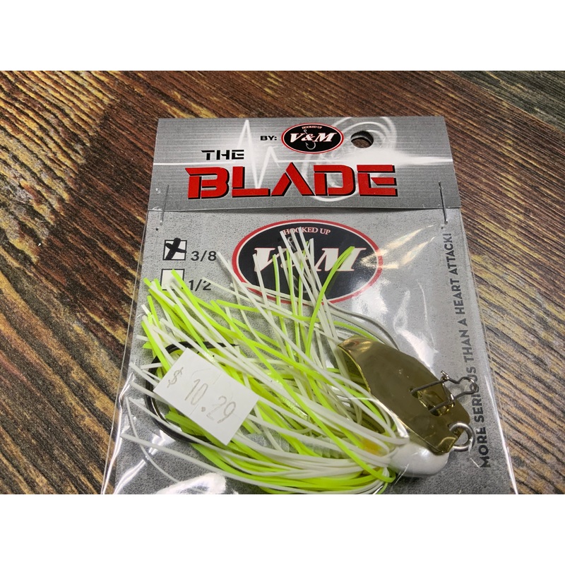V&M The Blade Jig 3/8 oz. Chartreuse White