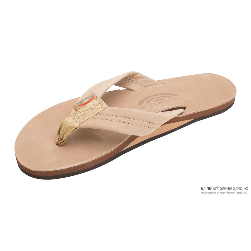Rainbow Sandals Women’s Single Layer Premier Leather with Arch Support 1″ Strap