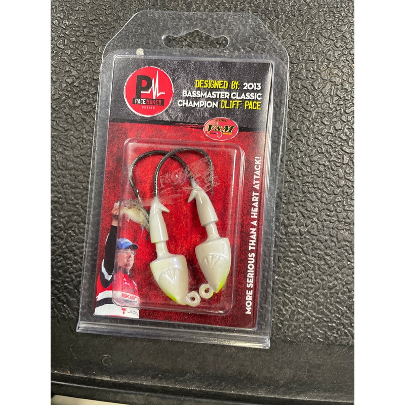 V&M Pace Marker Swim Bait Head 3/4 oz Threading Shad