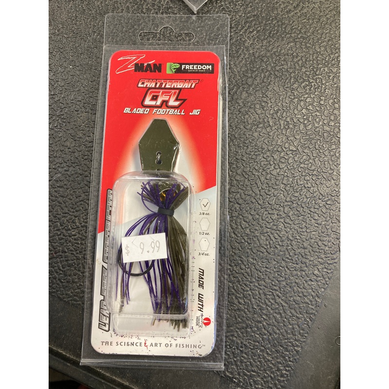 Z man CFL Chatterbait Fball Jig 3/8 oz. Money Maker