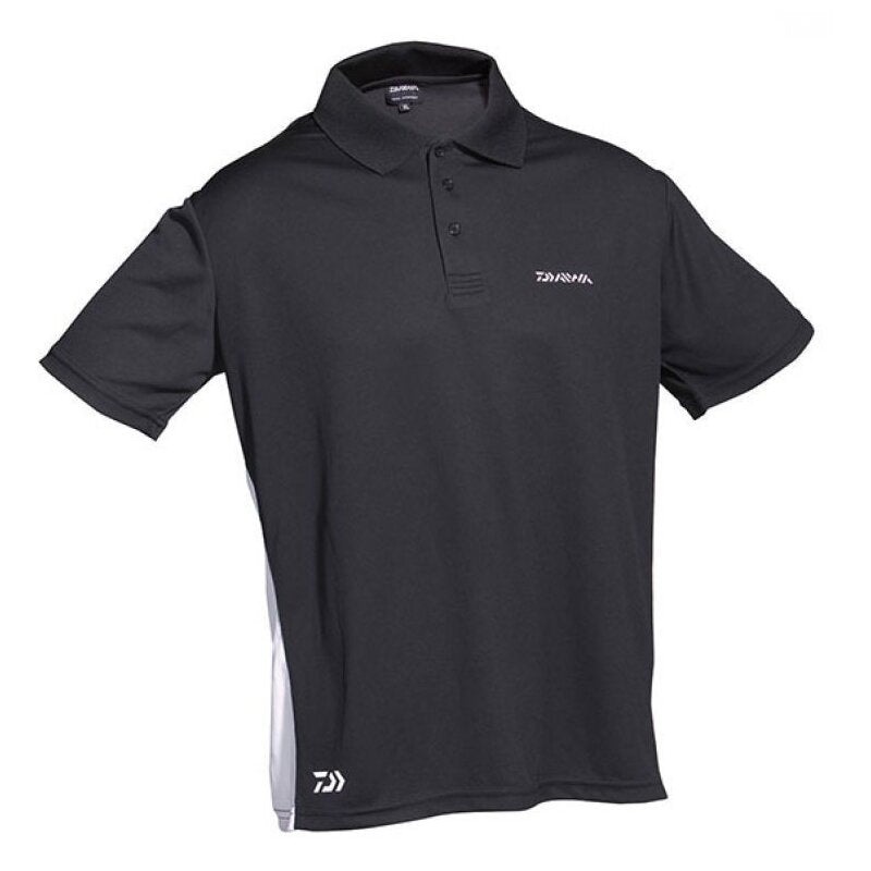 DAIWA D-VEC Polo-Shirt L Schwarz/Wei