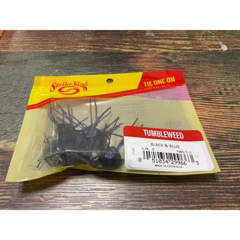Strike King Tumbleweed Salted 3″ Black Blue