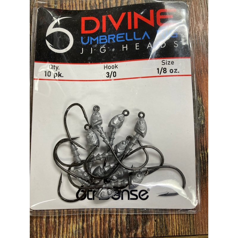 6th Sense Divine Umbrella Jig Heads 1/8 oz. 3/0 Lead