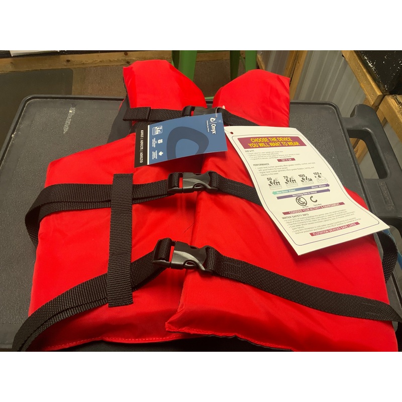 Onyx Life Vest XL – Adult Red 90+ Chest 40-60