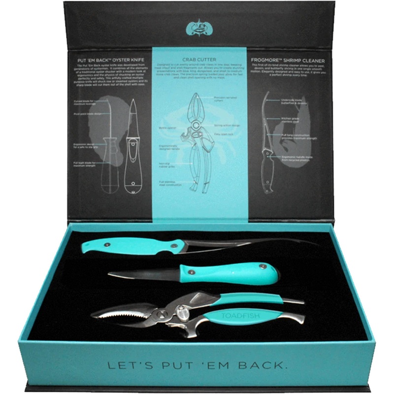 Toadfish Coastal Kitchen Collection – Oyster, Shrimp, Crab Tool Set