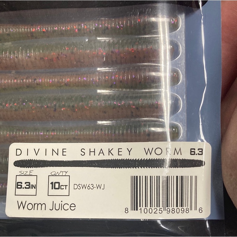 6th Sense Divine Shakey Worm 6.3″ Worm Juice