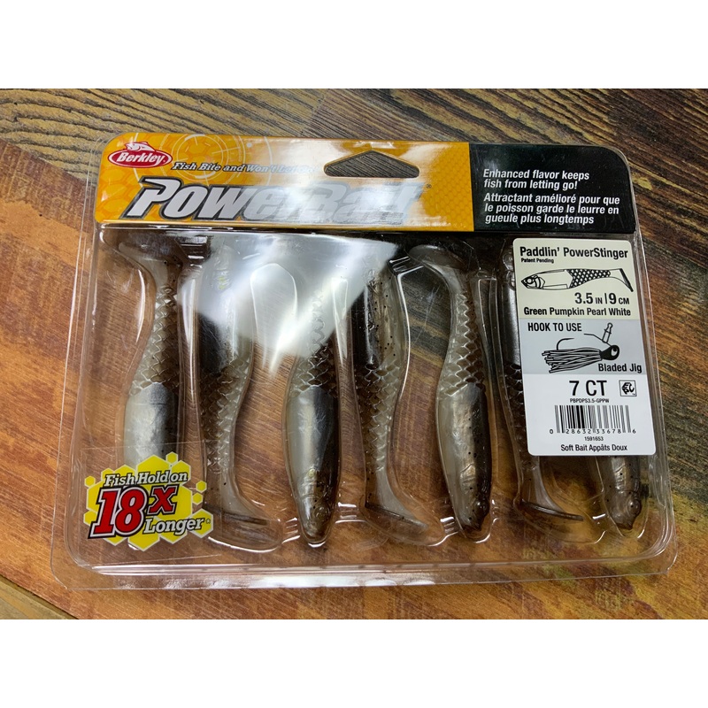 Berkley Paddlin Power Stinger 3.5″ Grn Pumpkin Pearl Wht