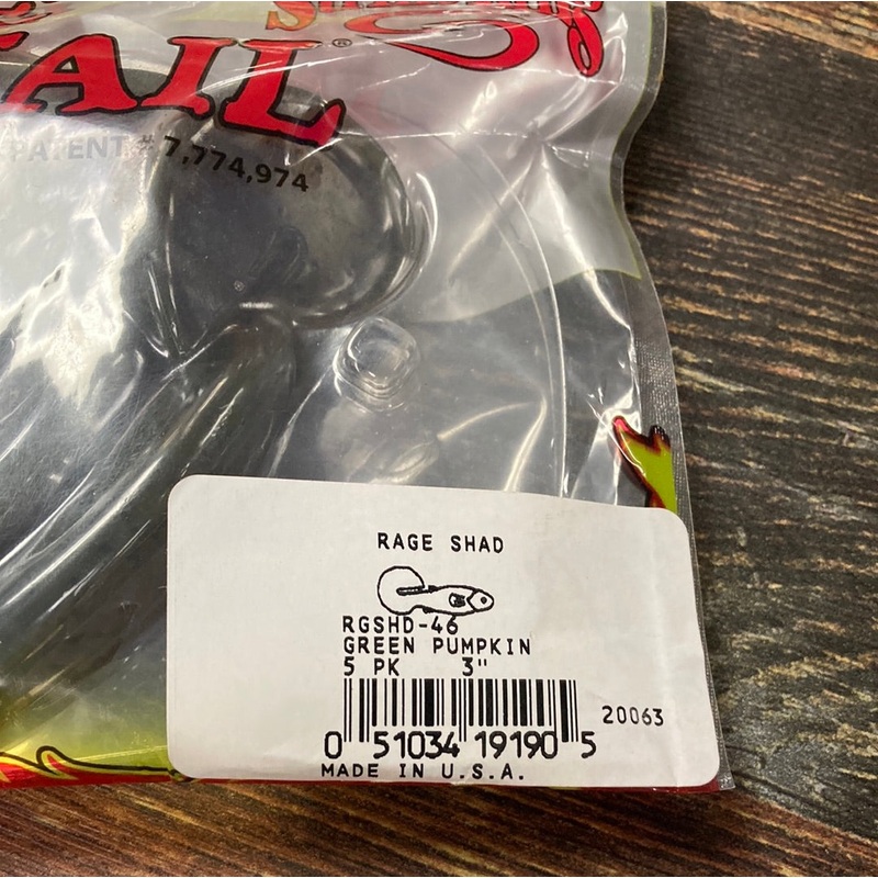 Strike King Rage Tail 3 Green Pumpkin