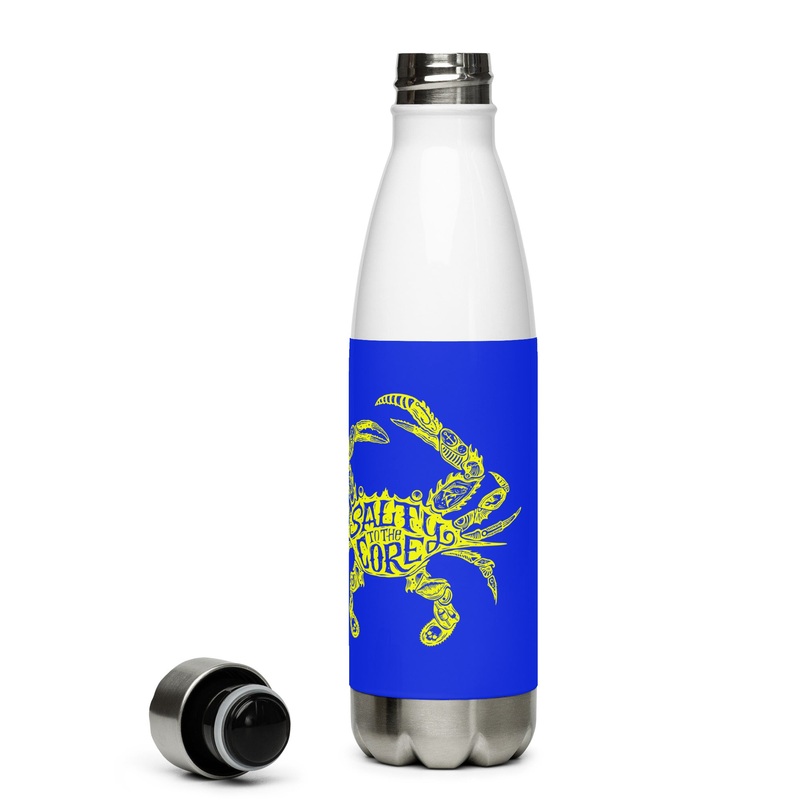 The Official “Salty To The Core” Salty Crab 17 oz Stainless Steel Water Bottle