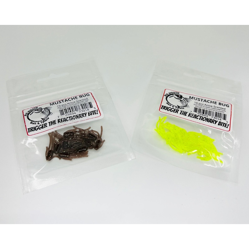 Big Mouth Bait & Tackle Plastics|Mustache Bug(10 pk)