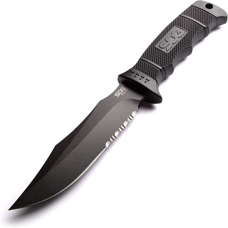 SOG Seal Pup Fixed Blade Knife with Nylon Sheath, 4.75″