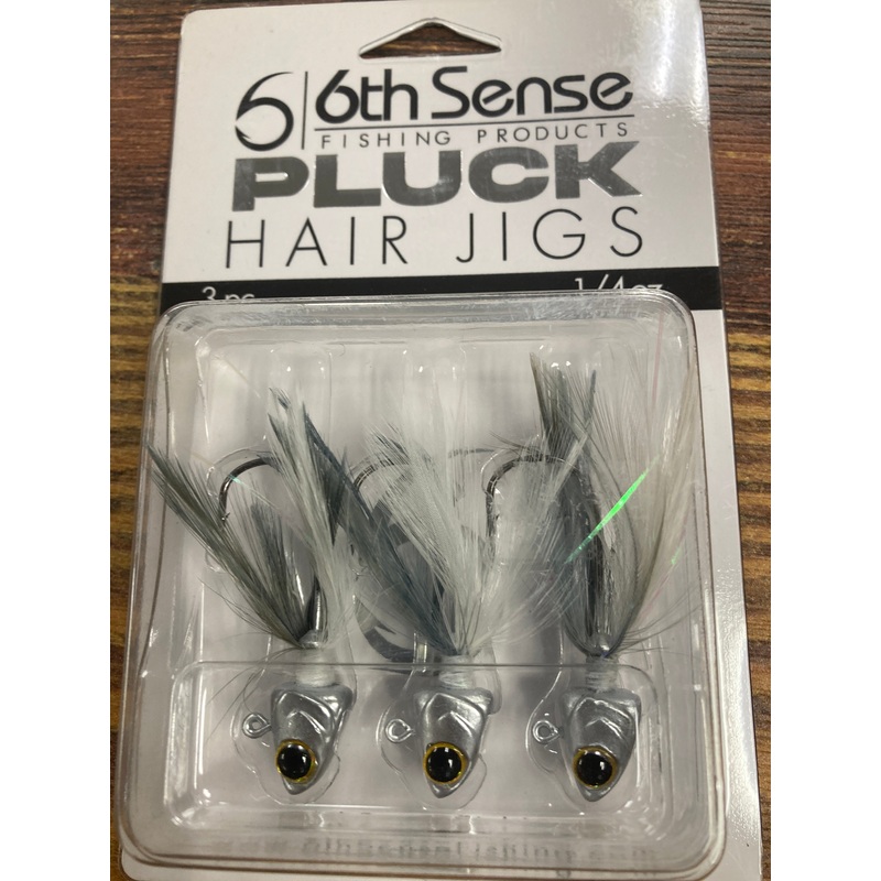 6th Sense Pluck Hair Jigs 1/4 oz. Pro Minnow