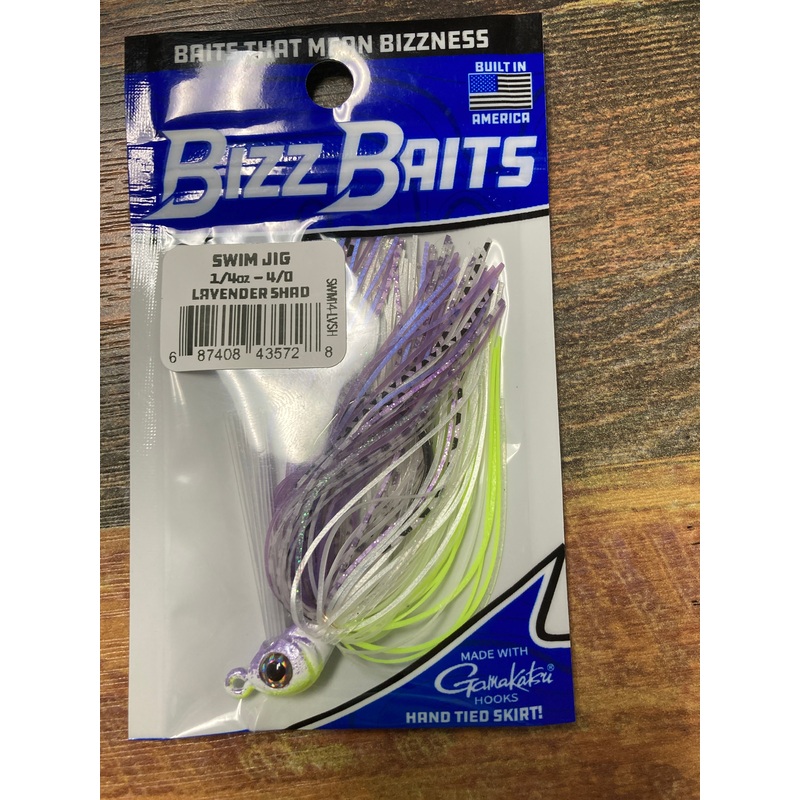 Bizz Baits Swim Jig 1/4 oz. Lavender Shad