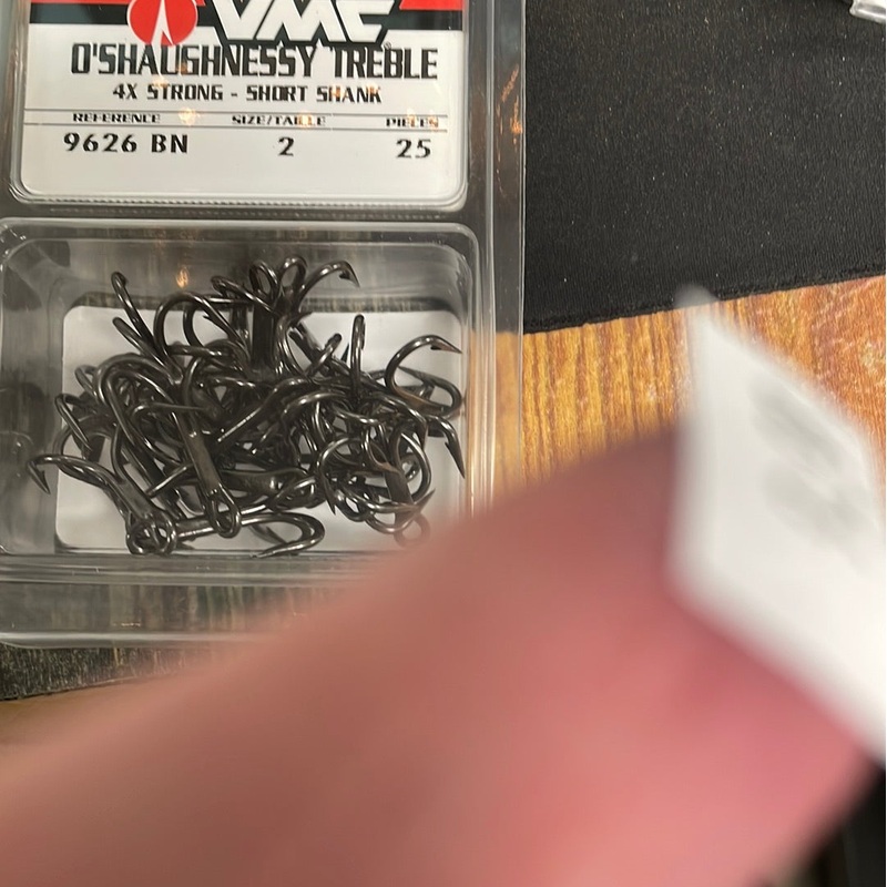 VMC O’Shaugnessy Treble Hook Sz 2