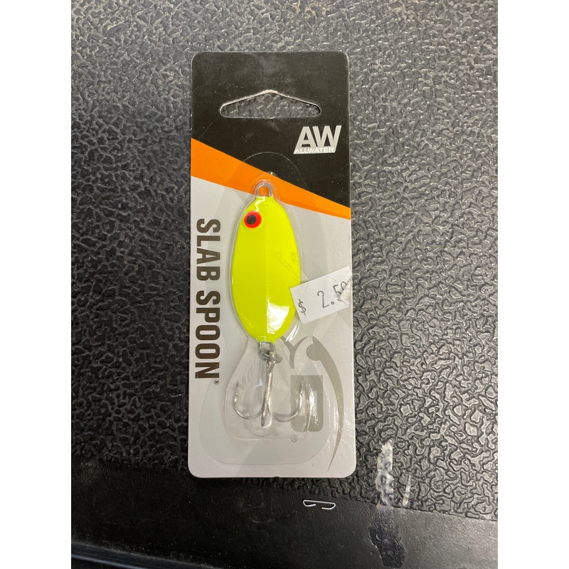 Allwater Slab Spoon  7/8 oz. Chartreuse