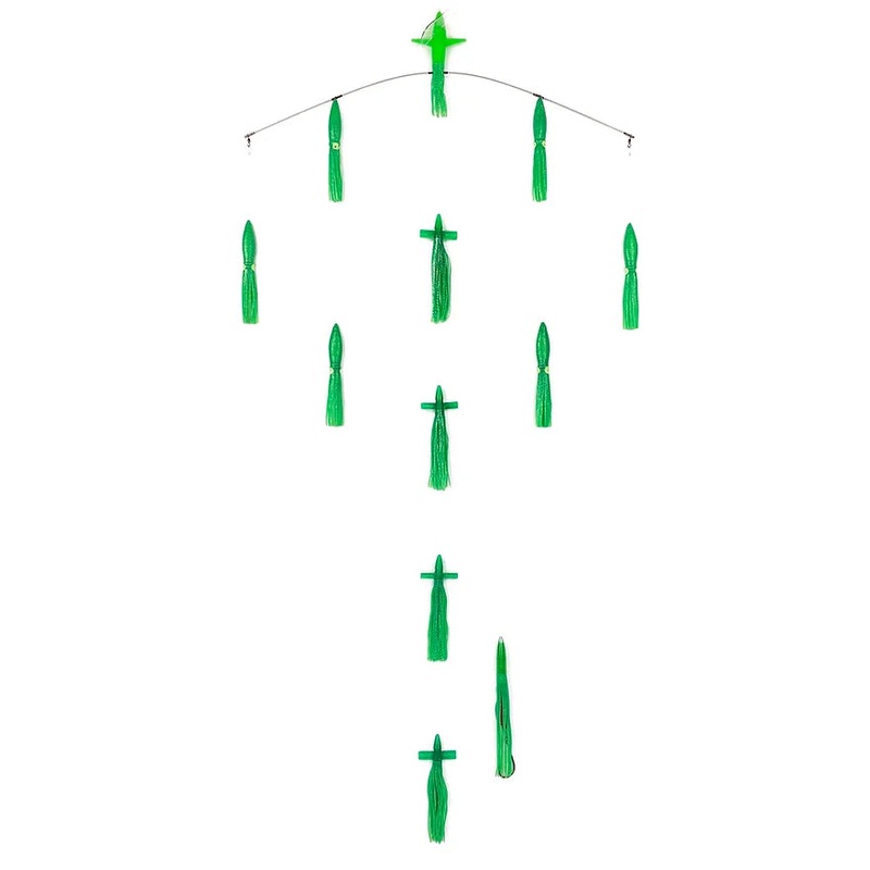 Sterling Tackle 36″ Chaos Tracker Spreader Bar – 9″ Bulb Squids