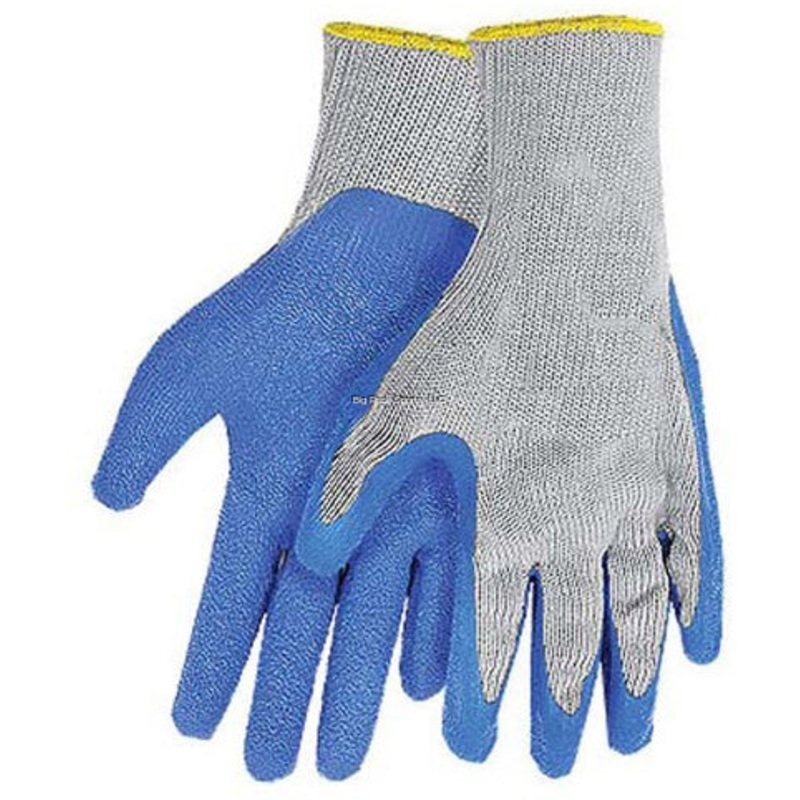 Calcutta Men’s Knit Gripper Gloves Rubber Coated Palm Gray/Blue