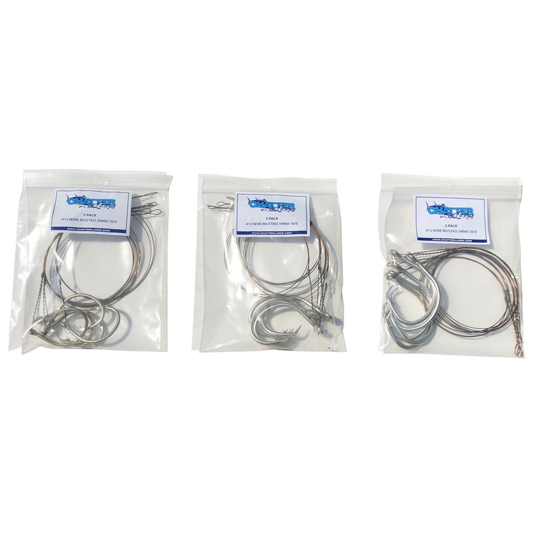 Chatter Lures #15 Single Strand Inline Circle Hook Shark Rigs