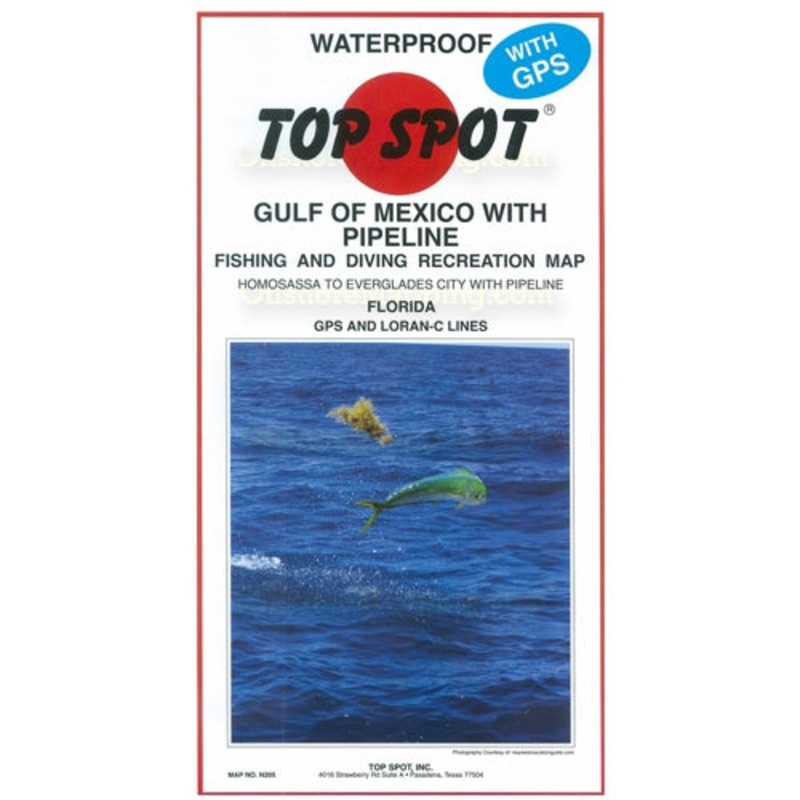 Top Spot Map Gulf of Mexico w/ Pipeline N-205