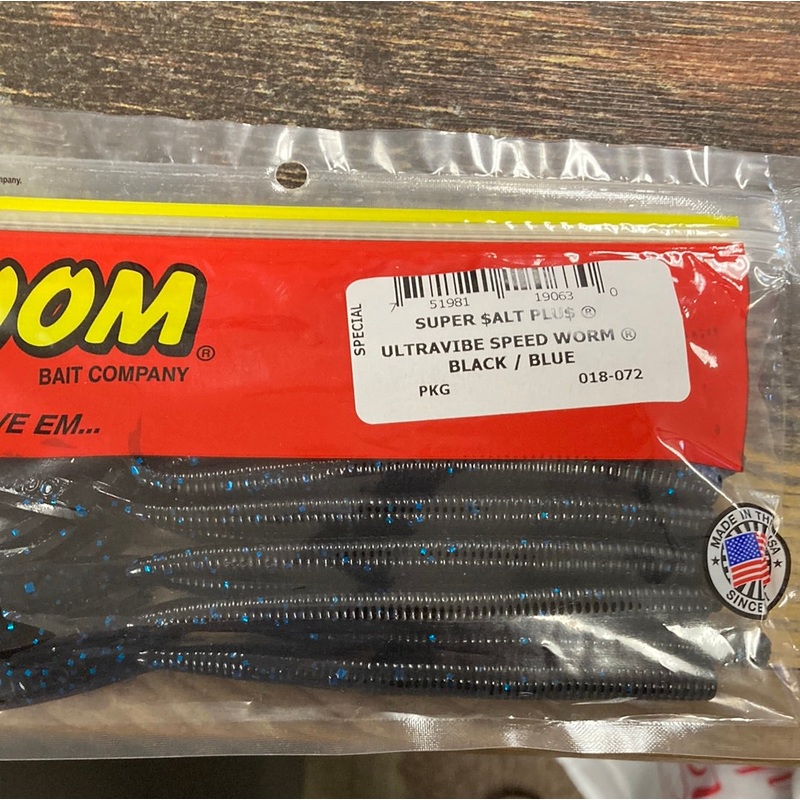 Zoom UV Speed Worm – Black/Blue
