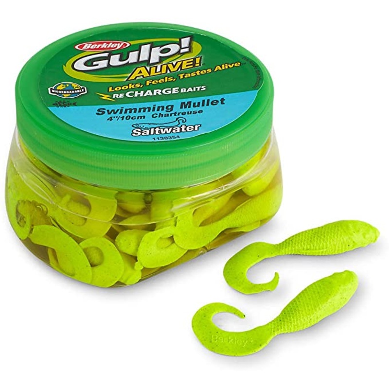 Berkley Gulp Alive Saltwater Swimming Mullet (3″-6″, Pint, Asst. Colors)