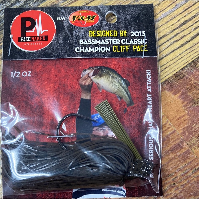 V&M Pacemaker Flippin Jig 1/2 oz. Green Pumpkin
