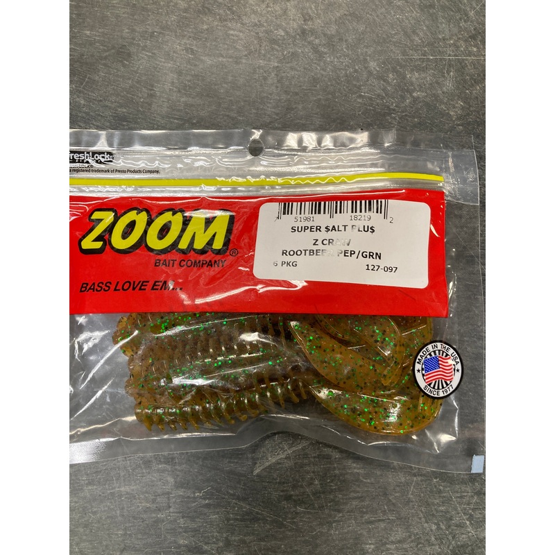 Zoom Z Craw – Rootbeer Pep/Grn