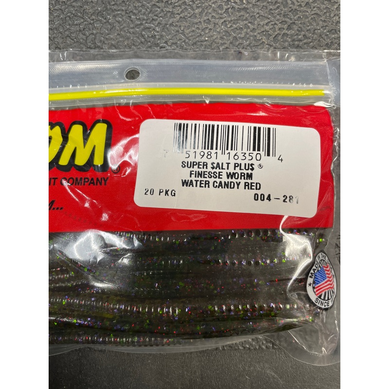 Zoom Finesse Worm – Watermelon Candy Red